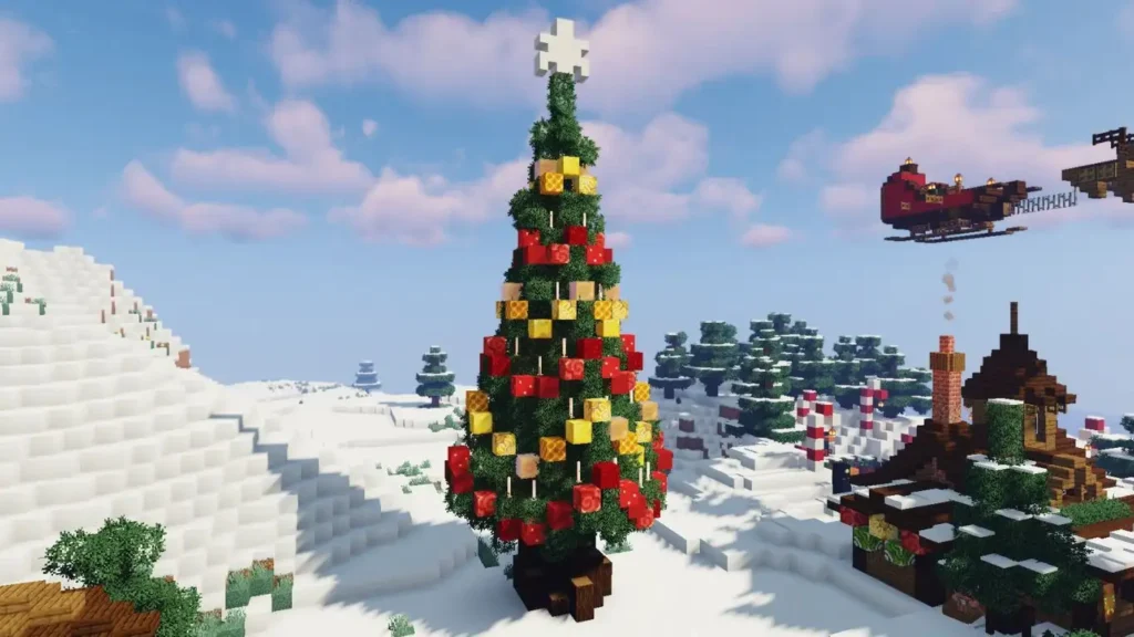 Minecraft Christmas Builds, Seeds & Skins - Full Guide 2025 7 Christmas Tree